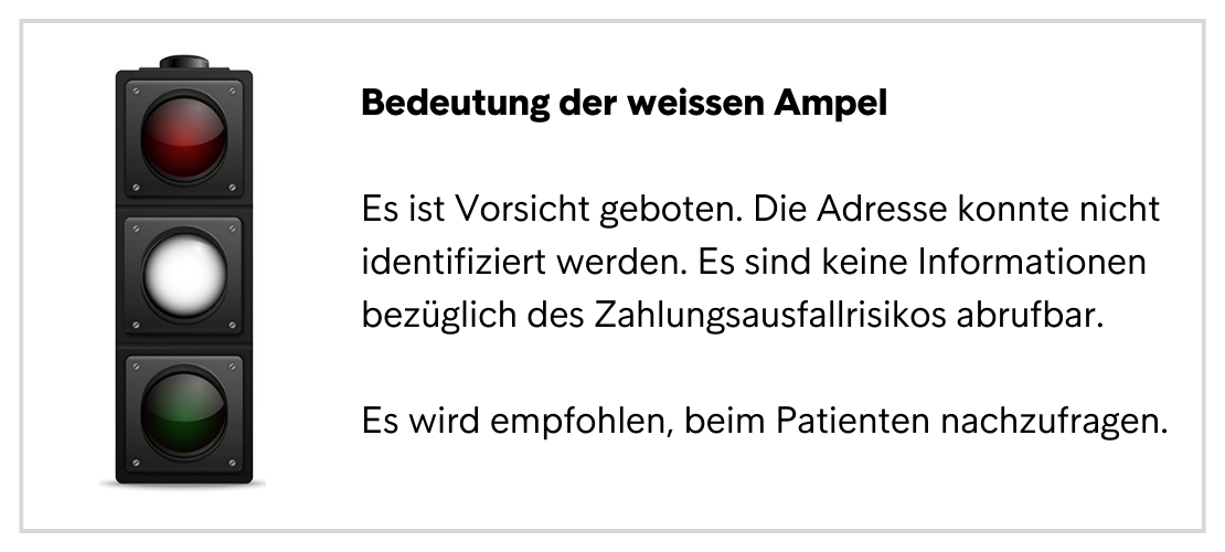 Inkassomed Webseite Ampellösung Weiss